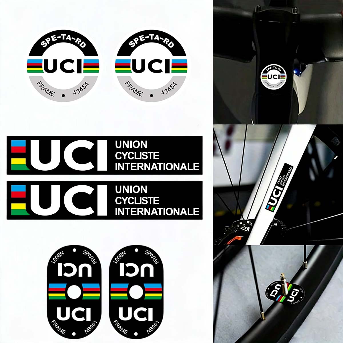 Cycling Gear Sale - Autocollants pour cadre de vélo UCI,
