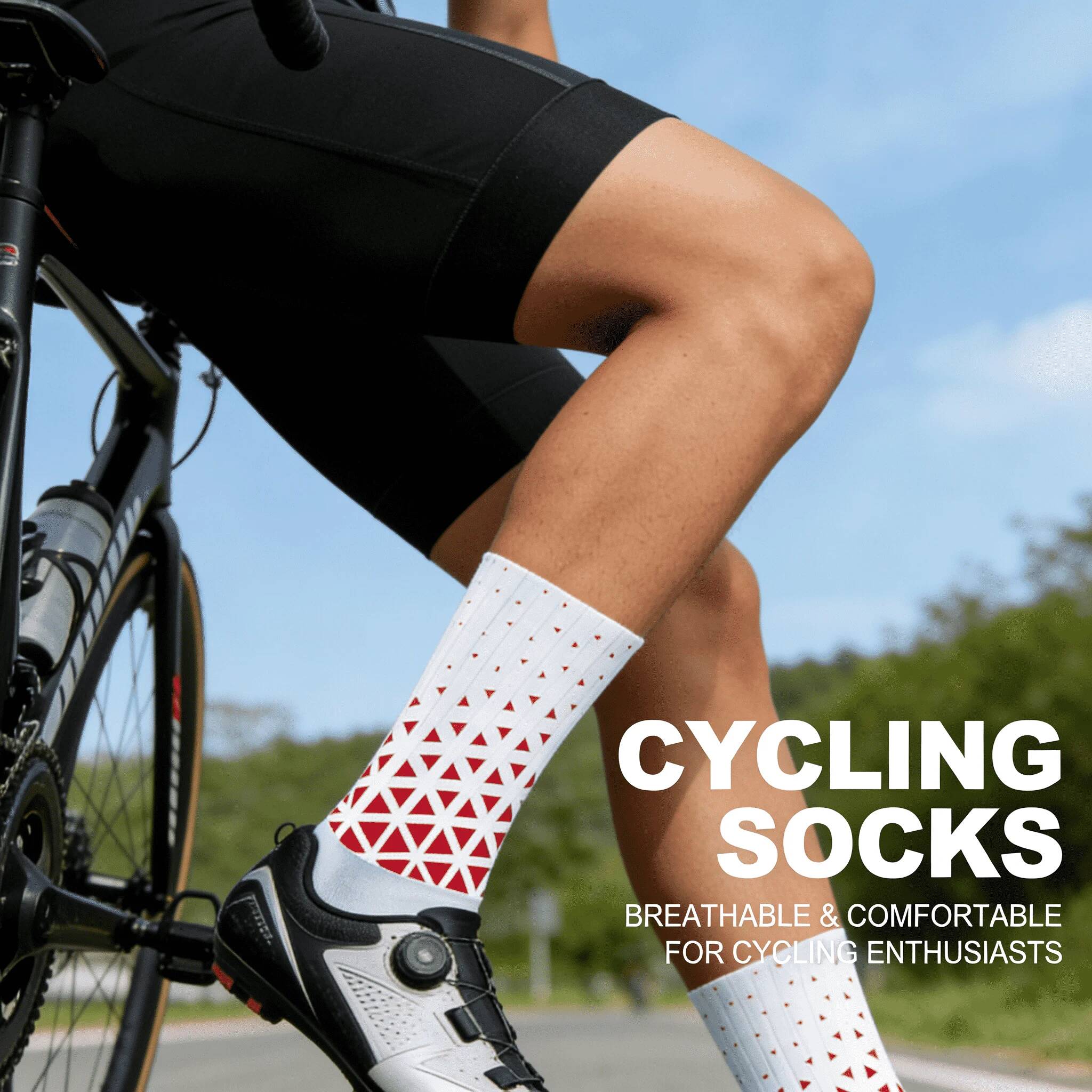 Cycling Gear Men - Chaussettes de cyclisme professionnelles antidérapantes 2026