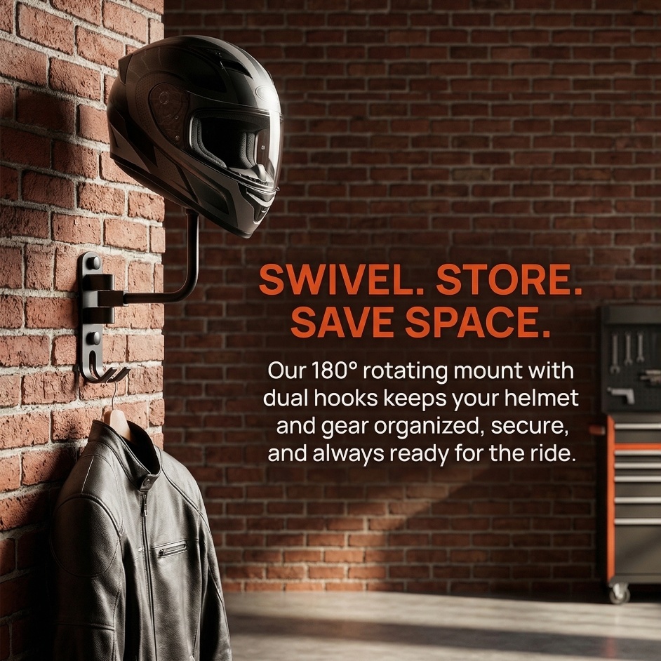 Cycling Gear Wall Hanger - Support de casque en alliage d'aluminium