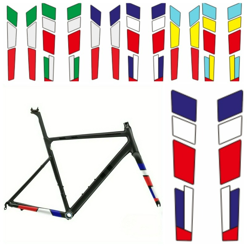 Cycling Gear Sale - 14 autocollants 2D rayés 3 couleurs