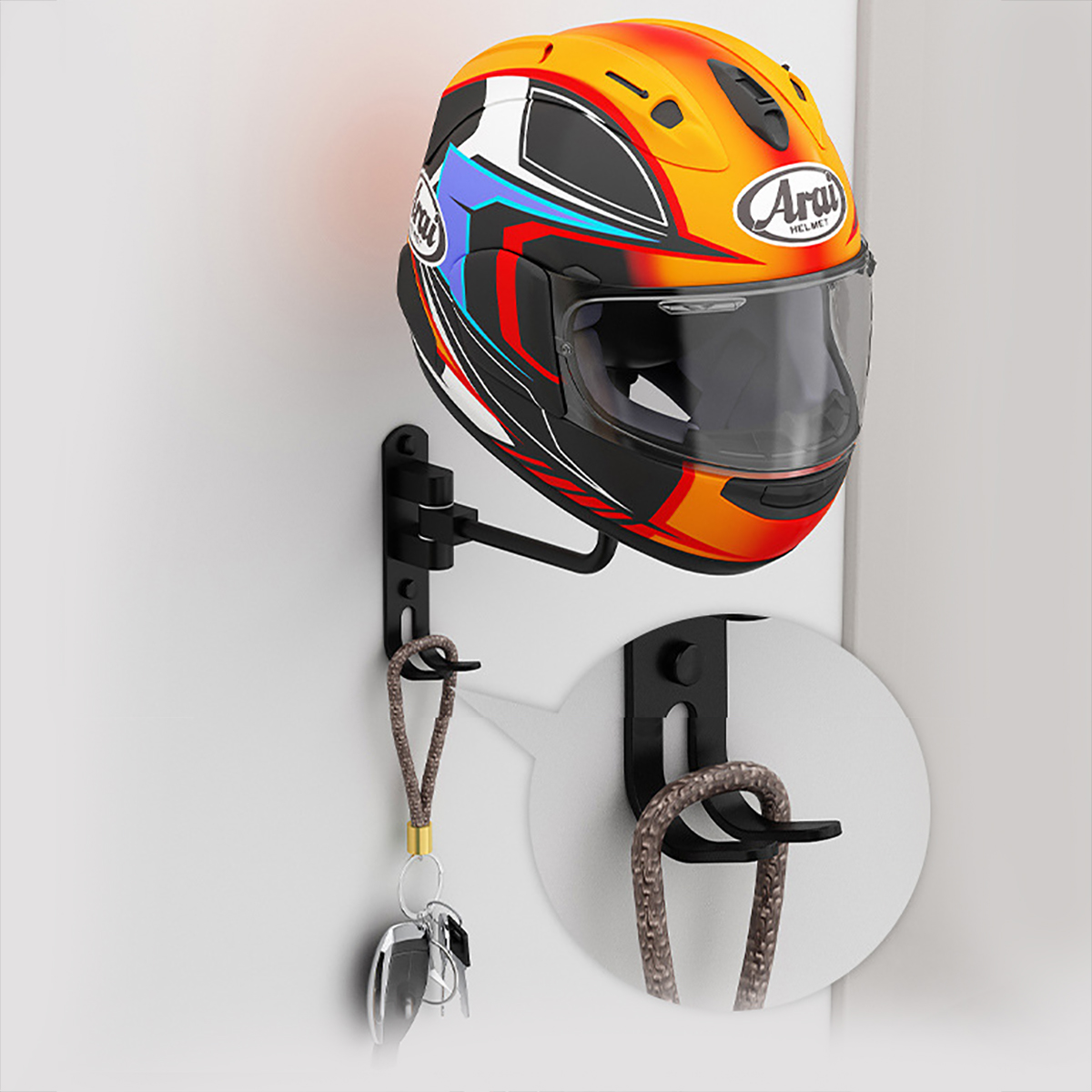 Porte-casque de moto en métal  - Cycling Gear Wall Hanger avis et prix
