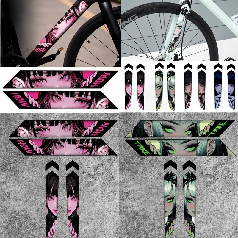 Autocollant Anime Girl Peeking - Cycling Gear Sale avis et prix