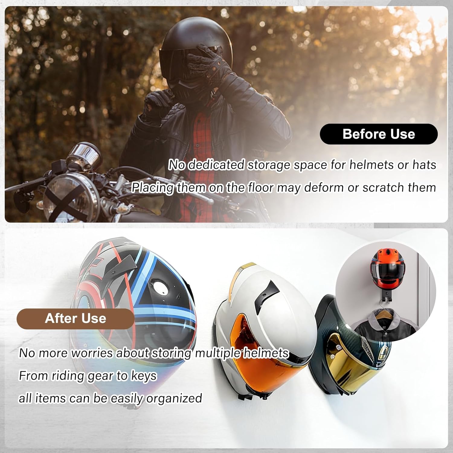 Support mural pour casque de m - Cycling Gear Wall Hanger avis et prix
